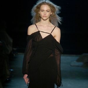 Ann Demeulemeester Fall 2005 Silk Off The Shoulder Wrap Top